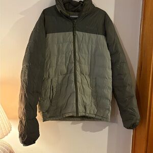 Mountain warehouse Men's Two-Tone Green Jacket Small light puffer